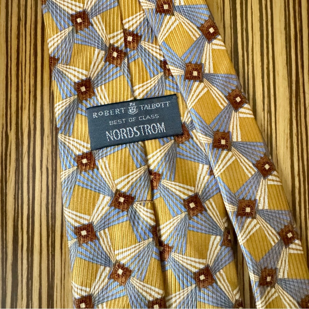 Robert Talbot Best Of Class Neck Tie Nordstrom 100% Silk Mid Modern Geometric EU